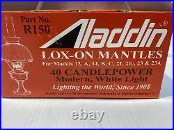 Full Box 12 Aladdin Loxon Mantles R150 Lox-on Mantle Paraffin Lamp 23