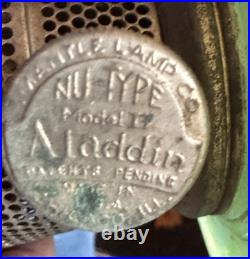 GREEN ANTIQUE ALADDIN Nu Type Model B JADITE jadeite Glass LAMP