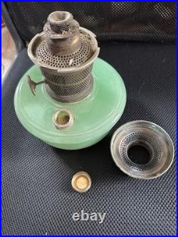 GREEN ANTIQUE ALADDIN Nu Type Model B JADITE jadeite Glass LAMP