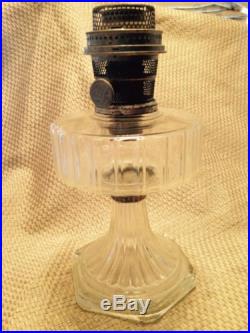 Glass ALADDIN Corinthian oil/kerosene lamp clear vintage