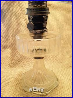 Glass ALADDIN Corinthian oil/kerosene lamp clear vintage