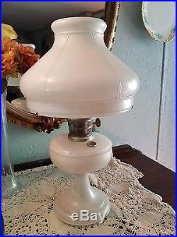 Glass Aladdin Opal Oil Kerosene Antique Model A Mantle Lamp Nutype Rare Look