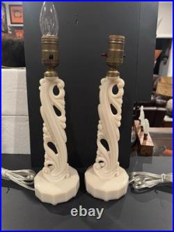 Great Pair Of Aladdin Alacite Table Lamps G214