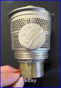 Green Crystal Beehive Aladdin Oil Lamp 1937-38, NuType Model B Burner