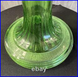 Green Crystal Beehive Aladdin Oil Lamp 1937-38, NuType Model B Burner