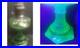 Green Uranium Glass ALADDIN Model B Cathedral Oil Lamp with Burner GLOWS