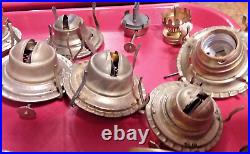 Group of 90 Vintage Kerosene Lamp Parts Aladdin, Burners, Caps, Wicks, Mantles