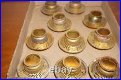 LOT of 10 Aladdin Brass Outer Wick Tube For Model B Burners for Mantle Lamps