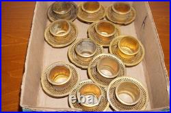 LOT of 11 Aladdin Brass Outer Wick Tube For Model B Burners for Mantle Lamps