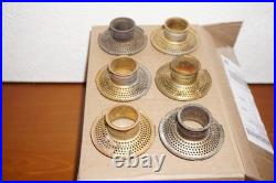 LOT of 8 Aladdin Brass Outer Wick Tube For Model 12 Burners for Mantle Lamps