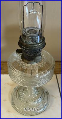 LP14 Aladdin Lamp Clear Glass Base Colonial Marked Model A untested