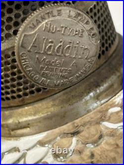 LP14 Aladdin Lamp Clear Glass Base Colonial Marked Model A untested