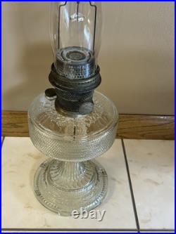 LP14 Aladdin Lamp Clear Glass Base Colonial Marked Model A untested
