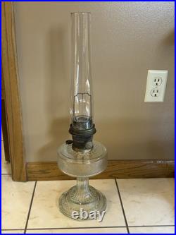 LP14 Aladdin Lamp Clear Glass Base Colonial Marked Model A untested