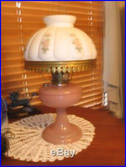 Lamp Aladdin Kerosene Mantle Lamp Company Venetian Pink With Shade