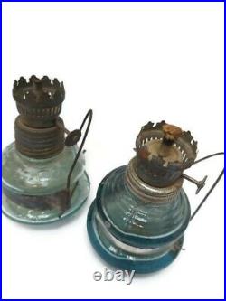 Lamp Oil Antique Kerosene Glass Wick Vintage Burner Aladdin Lamplight Can Inch