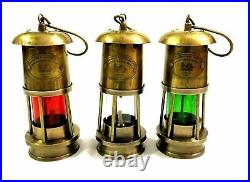 Lamp Set of 3 Antique Brass Lamp Vintage Nautical Ship Boat Light Lantern Lamp