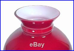 Lamp Shade 10 Red Cased Glass Student fits Aladdin Kerosene Oil Table Hanging