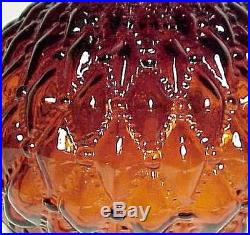 Lamp Shade Amber Glass 10 Student Diamond Quilted Kerosene Oil Quilt Ft Aladdin