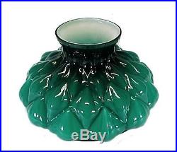 Lamp Shade Green 10 Student Artichoke fits Aladdin Kerosene Oil Cased Glass New