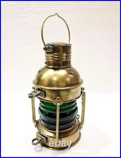 Lantern Marine Anchor 10 Decorative Oil Lamp Nautical Ship Lantern Brass finish