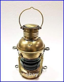 Lantern Marine Anchor 10 Decorative Oil Lamp Nautical Ship Lantern Brass finish