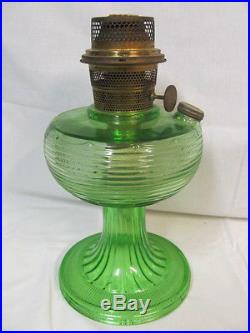 Lg Vintage Aladdin Model B Green Beehive Oil Kerosene Lamp & Nu Type Burner