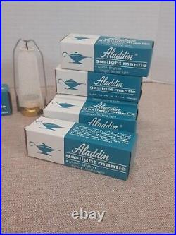 Lot Of 10, 1970's Vintage Aladdin Upright Gaslight Mantles 55104 Blue Box