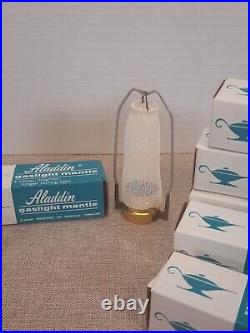 Lot Of 10, 1970's Vintage Aladdin Upright Gaslight Mantles 55104 Blue Box