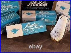 Lot Of 12, 1970's Vintage Aladdin Upright Gaslight Mantles 55104 Blue Box