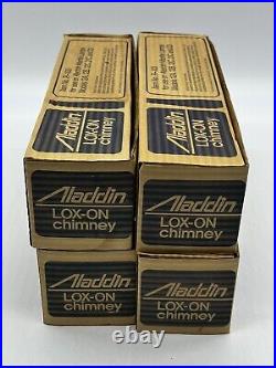 Lot Of 4 Aladdin Lamps R-103 Lox-On Chimney for Models 12, A, B, C, 21C & 23 OG Box