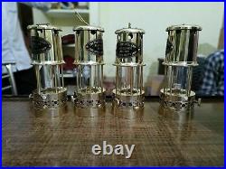 Lot of 4 Lamp Brass Polished Solid Nautical Miner Lamp oil Ship Lantern Ship 9