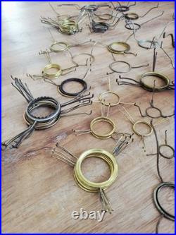 Lot of 67 Assorted Shade Holders Spiders Aladdin & Other Oil Kerosene Lamps
