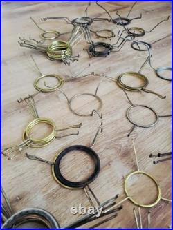 Lot of 67 Assorted Shade Holders Spiders Aladdin & Other Oil Kerosene Lamps