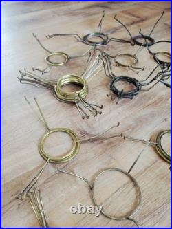 Lot of 67 Assorted Shade Holders Spiders Aladdin & Other Oil Kerosene Lamps