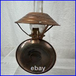 Lot of 9 Antique Oil Lamps with Chimneys Brass, Glass & Metal Aladdin #23