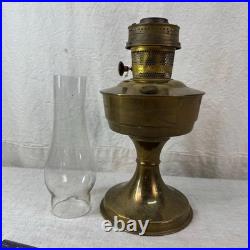 Lot of 9 Antique Oil Lamps with Chimneys Brass, Glass & Metal Aladdin #23