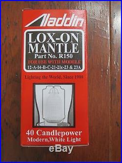 Lox-On Mantle 12, 14, A, B, C, 21, 21C 23 23A Aladdin Lamps R150 Kerosene