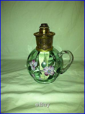 Ltd Ed 440\ 500 Aladdin Fenton Green 1994 Oil Lamp Mod. 23 By Marilyn Wagner RARE