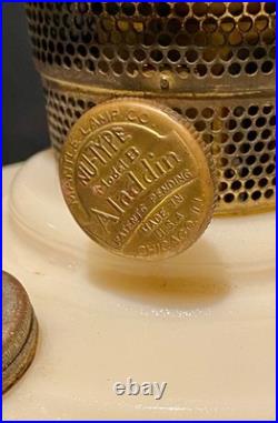 MATCHED PAIR Antique 1940s ALADDIN Tall Lincoln Drape Alacite Lamps Model B