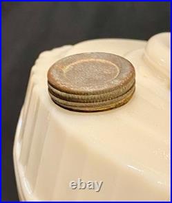 MATCHED PAIR Antique 1940s ALADDIN Tall Lincoln Drape Alacite Lamps Model B