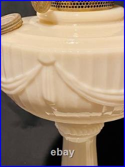 MATCHED PAIR Antique 1940s ALADDIN Tall Lincoln Drape Alacite Lamps Model B