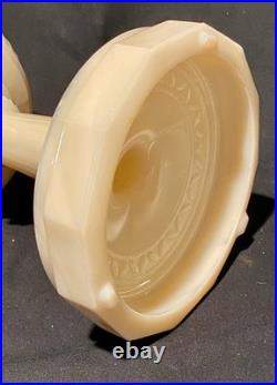 MATCHED PAIR Antique 1940s ALADDIN Tall Lincoln Drape Alacite Lamps Model B