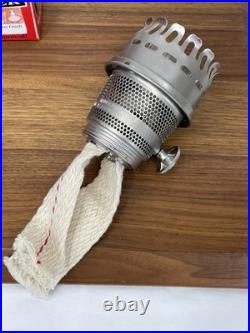 MATTE Nickel ALADDIN MaxBrite Improved Model 500 Kerosene Mantle Lamp Burner NIB