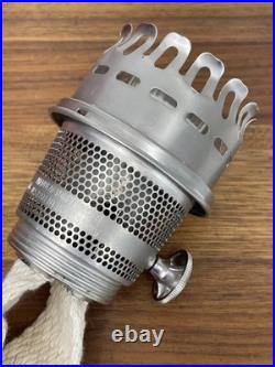 MATTE Nickel ALADDIN MaxBrite Improved Model 500 Kerosene Mantle Lamp Burner NIB