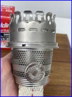 MATTE Nickel ALADDIN MaxBrite Improved Model 500 Kerosene Mantle Lamp Burner NIB