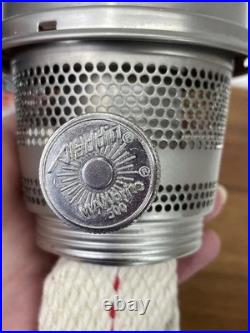 MATTE Nickel ALADDIN MaxBrite Improved Model 500 Kerosene Mantle Lamp Burner NIB