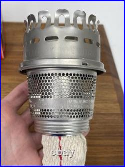 MATTE Nickel ALADDIN MaxBrite Improved Model 500 Kerosene Mantle Lamp Burner NIB