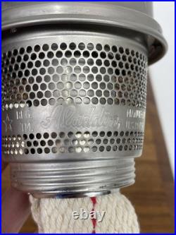 MATTE Nickel ALADDIN MaxBrite Improved Model 500 Kerosene Mantle Lamp Burner NIB