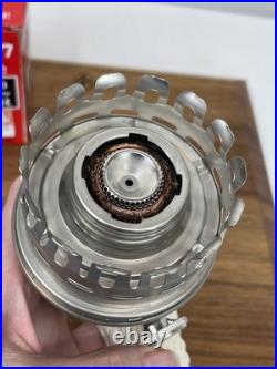 MATTE Nickel ALADDIN MaxBrite Improved Model 500 Kerosene Mantle Lamp Burner NIB